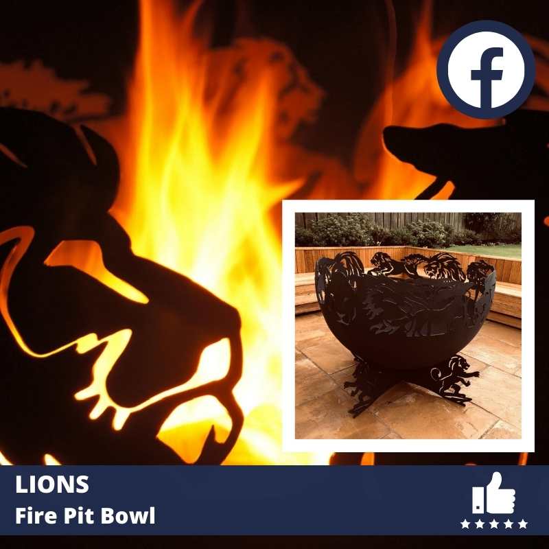Lions Fire Pit Bowl