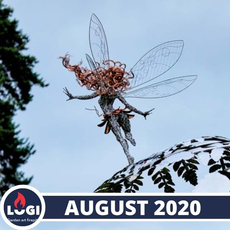 LOGI METAL GARDEN ART IN THE TRENTHAM GARDENS - logifirepits