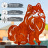 Pomeranian Metal Statue Garden Ornament Home Decoration Gift for Dog Owner