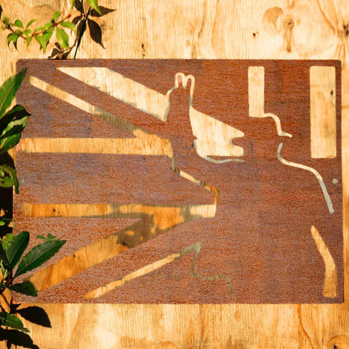 Union Jack Wall Art British Flag Metal Home Decoration Churchill Steel Sign Ornament UK Veteran Military Gift Remembrance VE Day