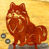 Pomeranian Metal Statue Garden Ornament Home Decoration Gift for Dog Owner