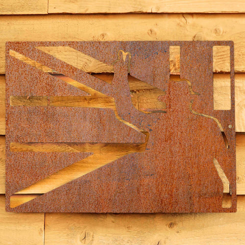 Union Jack Wall Art British Flag Metal Home Decoration Churchill Steel Sign Ornament UK Veteran Military Gift Remembrance VE Day