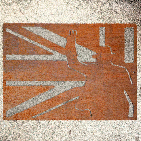 Union Jack Wall Art British Flag Metal Home Decoration Churchill Steel Sign Ornament UK Veteran Military Gift Remembrance VE Day