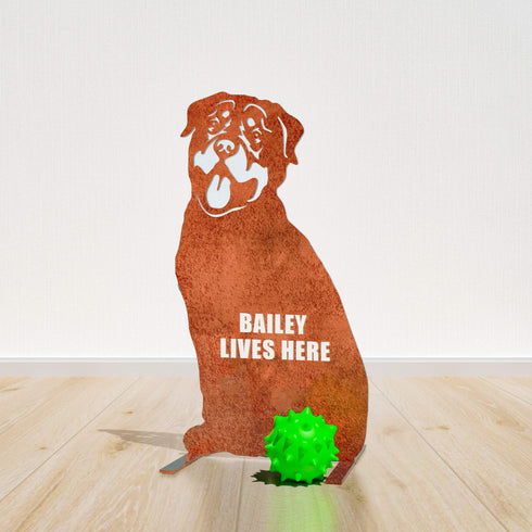 Rottweiler Sculpture Dog Lover Owner Gift Garden Ornament