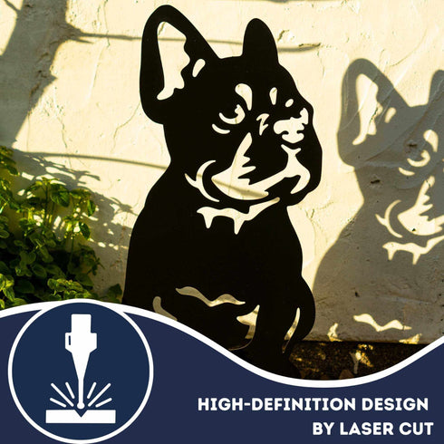 French Bulldog Dog Loss Boston Terrier Garden Memorial Stone Statue Ornament