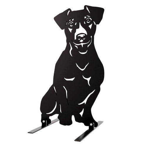 Jack Russell Terrier Metal Statue Dog Garden Ornament Home Decoration Gift