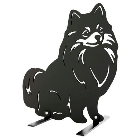 Pomeranian Metal Statue Garden Ornament Home Decoration Gift for Dog Owner
