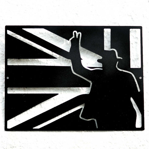 Union Jack Wall Art British Flag Metal Home Decoration Churchill Steel Sign Ornament UK Veteran Military Gift Remembrance VE Day