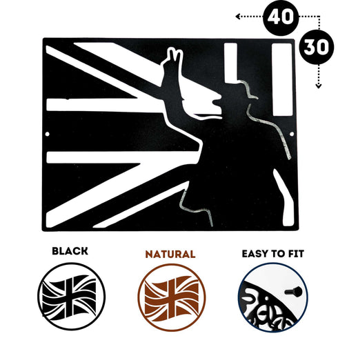 Union Jack Wall Art British Flag Metal Home Decoration Churchill Steel Sign Ornament UK Veteran Military Gift Remembrance VE Day