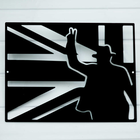 Union Jack Wall Art British Flag Metal Home Decoration Churchill Steel Sign Ornament UK Veteran Military Gift Remembrance VE Day