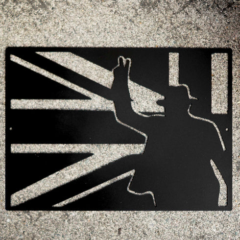 Union Jack Wall Art British Flag Metal Home Decoration Churchill Steel Sign Ornament UK Veteran Military Gift Remembrance VE Day