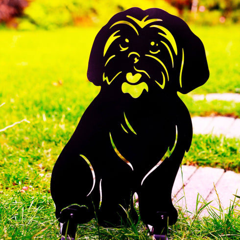 Shih Tzu Metal Statue Garden Ornament Home Decoration Gift for Dog Owner