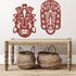 African Masks Set Tribal Faces Wall Mounted Metal Art Home Decoration Ornaments