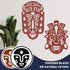 African Masks Set Tribal Faces Wall Mounted Metal Art Home Decoration Ornaments