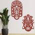 African Masks Set Tribal Faces Wall Mounted Metal Art Home Decoration Ornaments