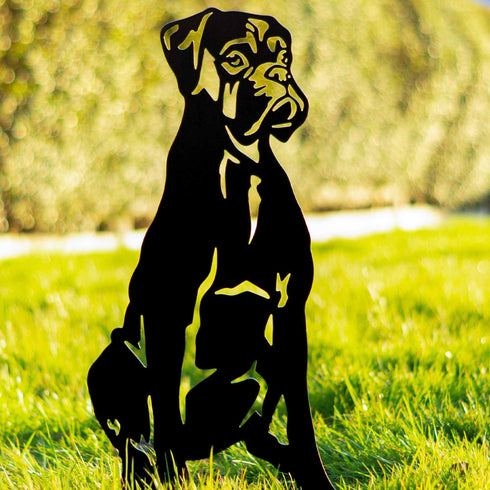 Boxer Mastiff Sculpture Dog Lover Owner Gift Garden Ornament
