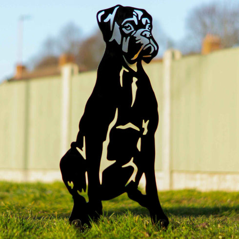 Boxer Mastiff Sculpture Dog Lover Owner Gift Garden Ornament