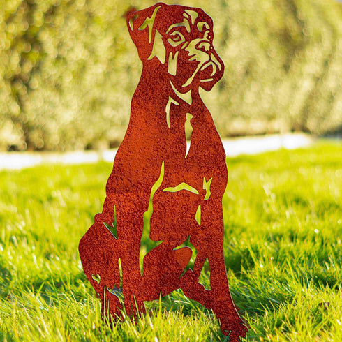 Boxer Mastiff Sculpture Dog Lover Owner Gift Garden Ornament