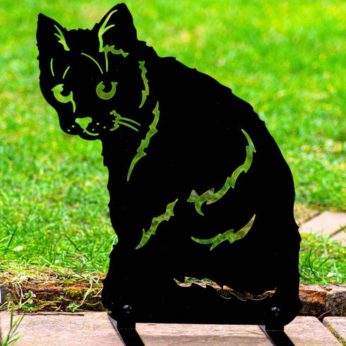 Black Cat Loss Garden Ornament Memorial Personalised Statue