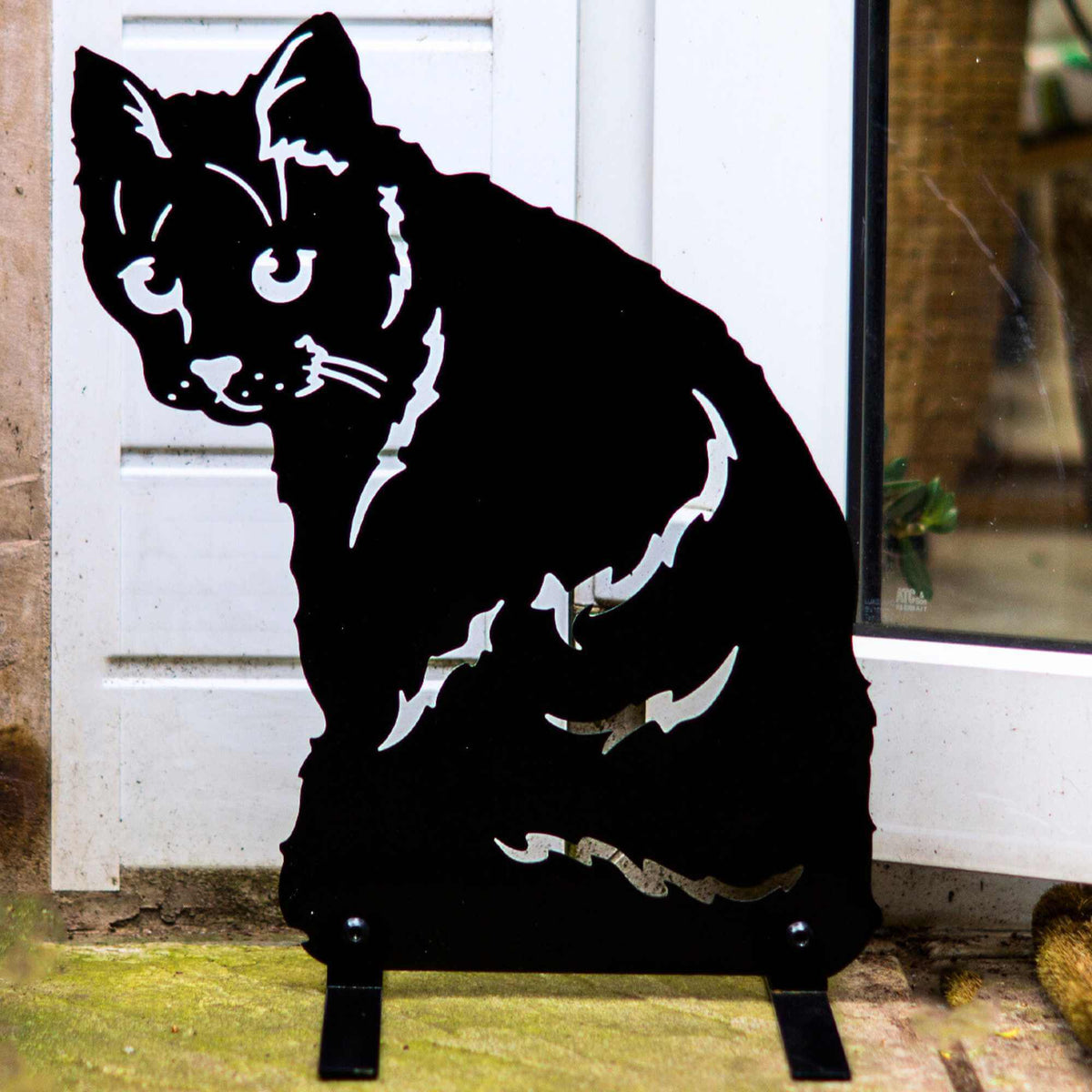 Black Cat Loss Garden Ornament Memorial Personalised Statue – logifirepits