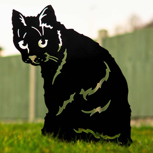 Black Cat Lover Owner Gift Sculpture Garden Ornament