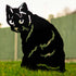 Black Cat Lover Owner Gift Sculpture Garden Ornament