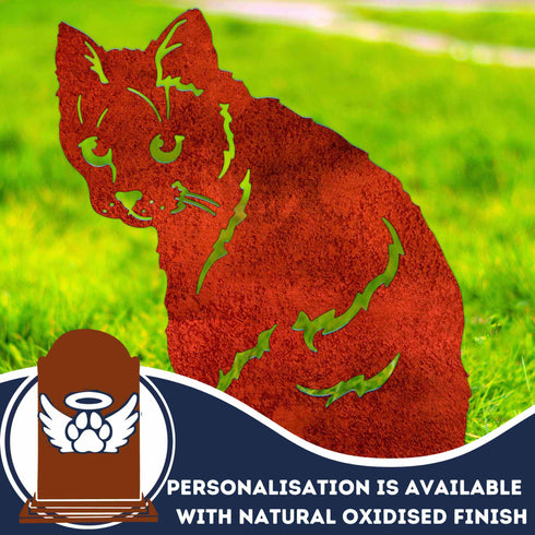 Black Cat Loss Garden Ornament Memorial Personalised Statue