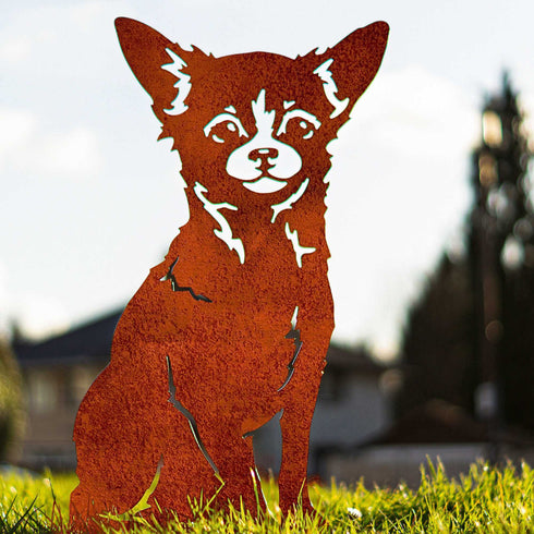 Chihuahua Sculpture Dog Lover Owner Gift Garden Ornament