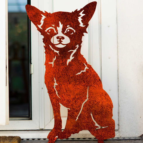 Chihuahua Sculpture Dog Lover Owner Gift Garden Ornament