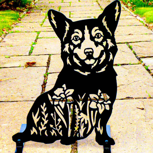 Welsh Corgi Sculpture Dog Lover Owner Gift Garden Ornament