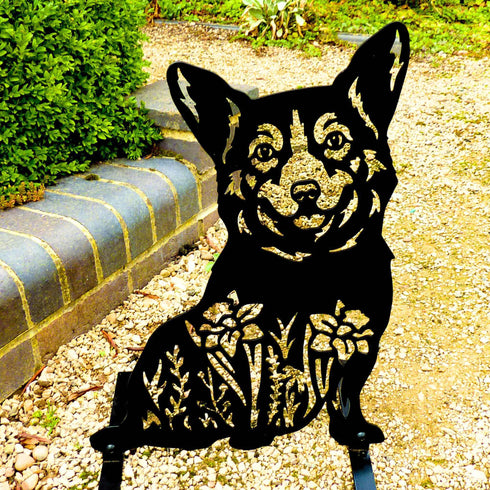 Welsh Corgi Sculpture Dog Lover Owner Gift Garden Ornament