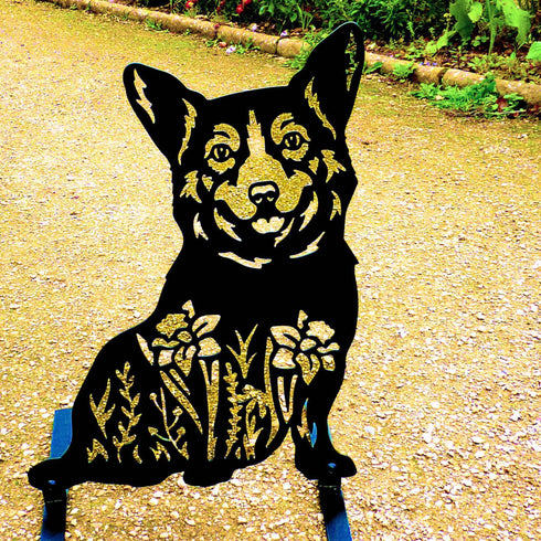 Welsh Corgi Sculpture Dog Lover Owner Gift Garden Ornament