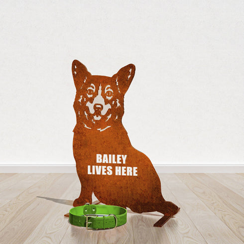 Welsh Corgi Sculpture Dog Lover Owner Gift Garden Ornament