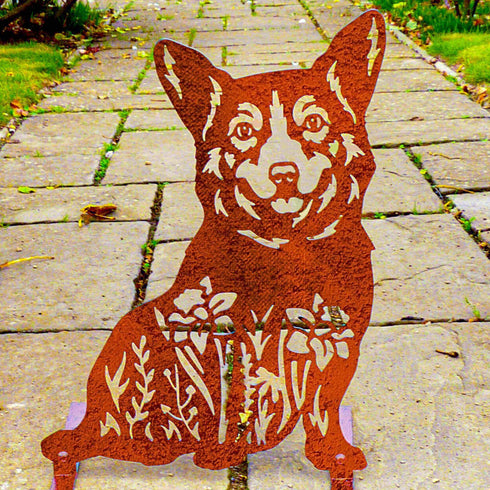Welsh Corgi Dog Loss Garden Ornament Memorial Personalised Statue