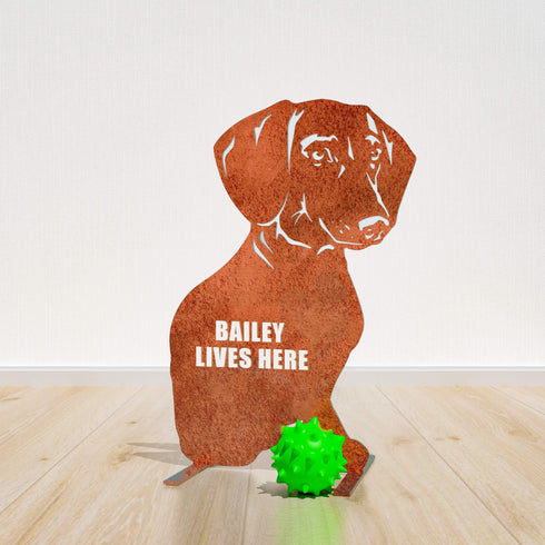 Dachshund Sculpture Dog Lover Owner Gift Garden Ornament