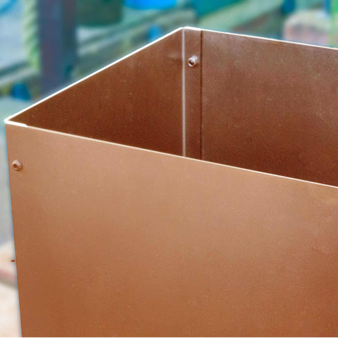 Metal Modular 2 Planters Set Garden Rectangular Plant Pot Steel Outdoor Durable Raised Flower Bed 2x35L