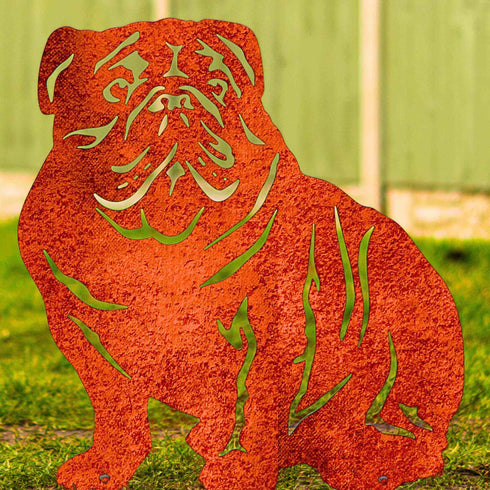 English Bulldog Sculpture Dog Lover Owner Gift Garden Ornament