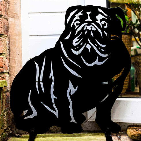 English Bulldog Sculpture Dog Lover Owner Gift Garden Ornament