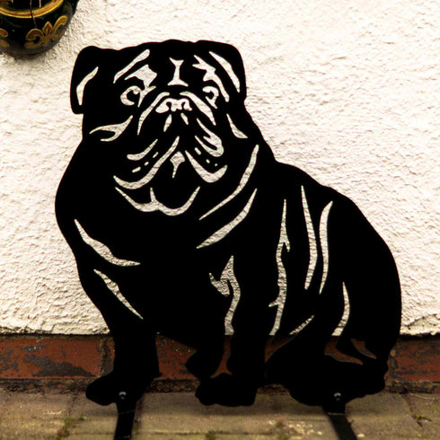 English Bulldog Sculpture Dog Lover Owner Gift Garden Ornament