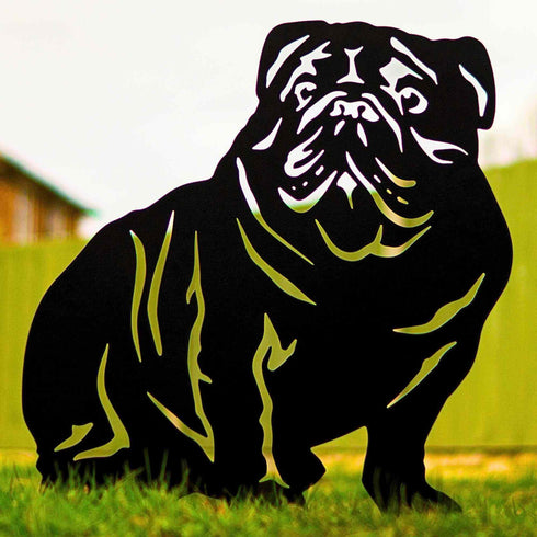 English Bulldog Sculpture Dog Lover Owner Gift Garden Ornament