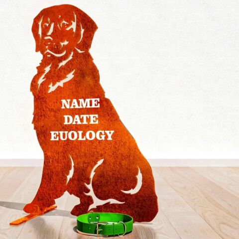 Golden Retriever Dog Loss Garden Ornament Memorial Personalised