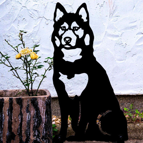 Husky Malamute Sculpture Dog Lover Owner Gift Garden Ornament