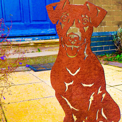 Jack Russell Terrier Sculpture Dog Lover Owner Gift Garden Ornament