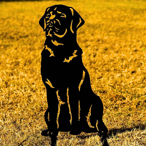 Black Labrador Sculpture Dog Lover Owner Gift Garden Ornament