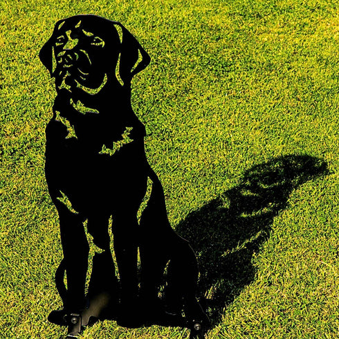 Black Labrador Sculpture Dog Lover Owner Gift Garden Ornament