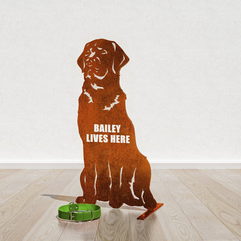 Black Labrador Sculpture Dog Lover Owner Gift Garden Ornament