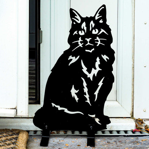 Cat Maine Coon Statue Garden Home Ornament Owner Lover Gifts