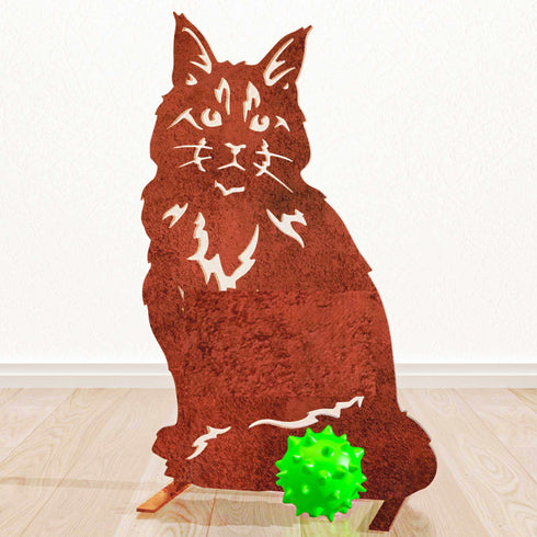 Cat Maine Coon Statue Garden Home Ornament Owner Lover Gifts