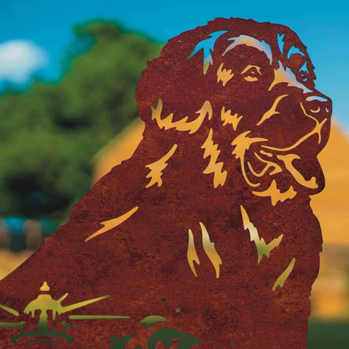 Newfoundland Sculpture Dog Lover Owner Gift Garden Ornament