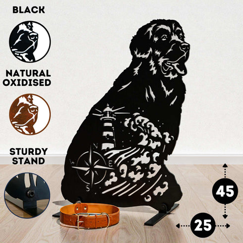 Newfoundland Sculpture Dog Lover Owner Gift Garden Ornament